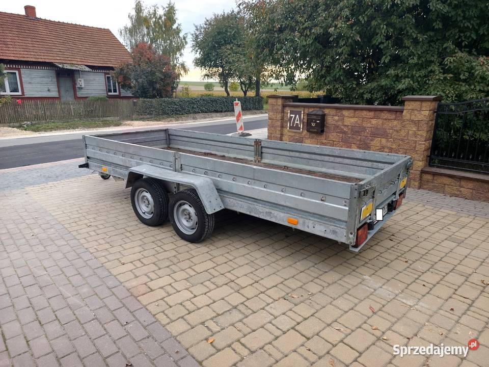 Przyczepa Dwuosiowa Hamowana 400m x 150m DMC 750 Wodzisław