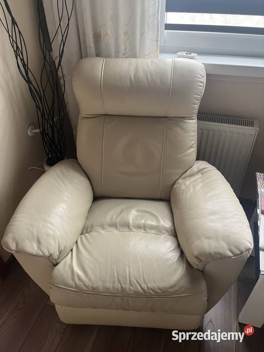 Komplet skórzany wypoczynkowy sofa fotele dolnośląskie Oława