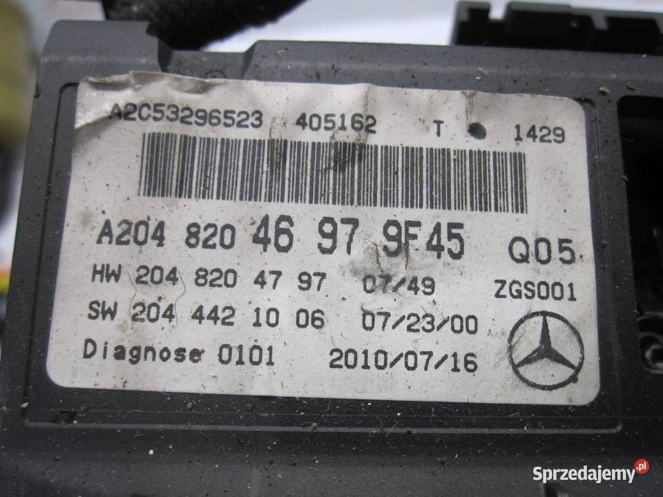 MERCEDES C KLASA S204 W204 10r ekran wyświetlacz