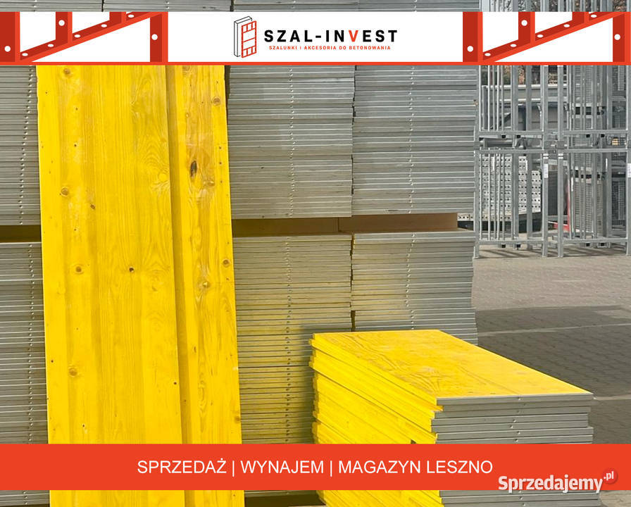 Sklejka szalunkowa Topola Płyty szalunki Podpory Leszno sprzedam