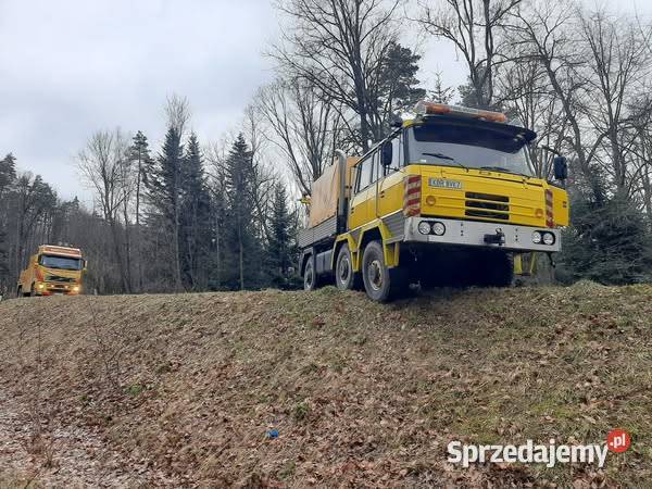 Holownik Tatra 6X6 wciągarka zapory małopolskie Sufczyn