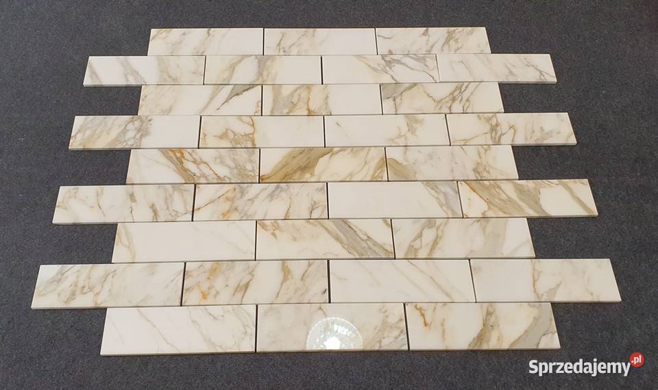 Mozaika Bianco Calacatta Gold Cegiełka poler dolnośląskie