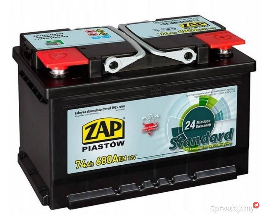 Akumulator ZAP Standard 74Ah 680A PRAWY PLUS Wrocław sprzedam