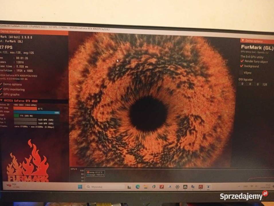 Komputer gamingowy i512400F RTX 4060 32GB 1TB małopolskie Kraków sprzedam