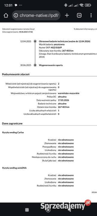 Sprzedam Ford S 2009r 20 TDCI bez DPF manual 6 radio Szczytno