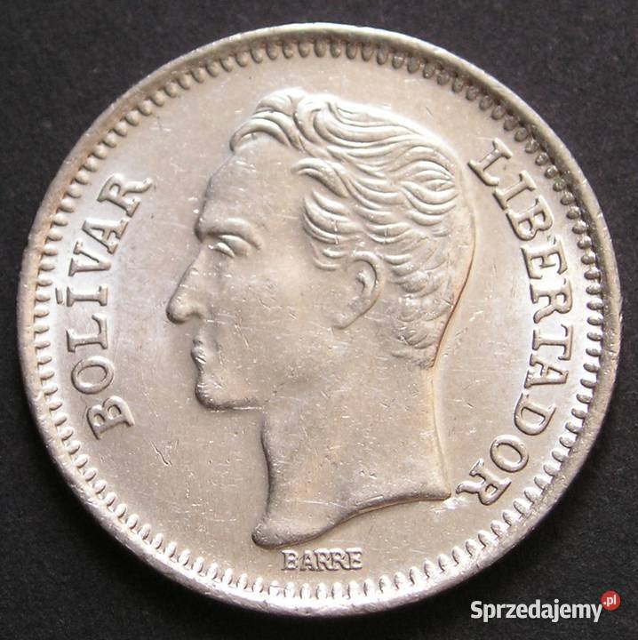 Wenezuela 50 centimos 1965 Simon Bolivar stan 2 Łódź