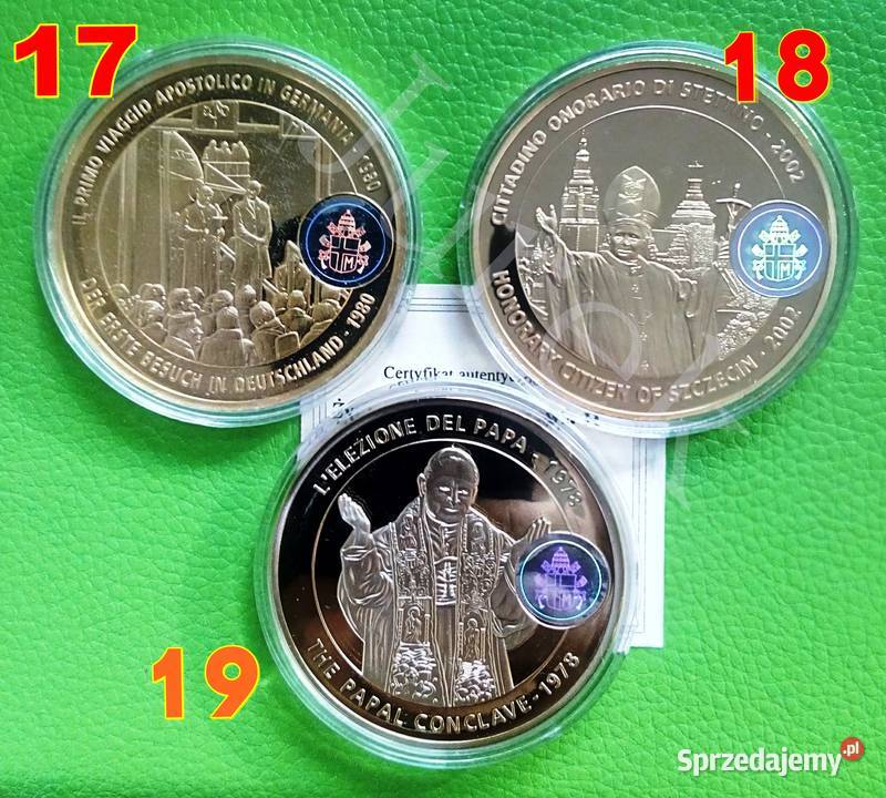 OLBRZYM 70 mm Moneta Banknot Srebro Władysław Będzin