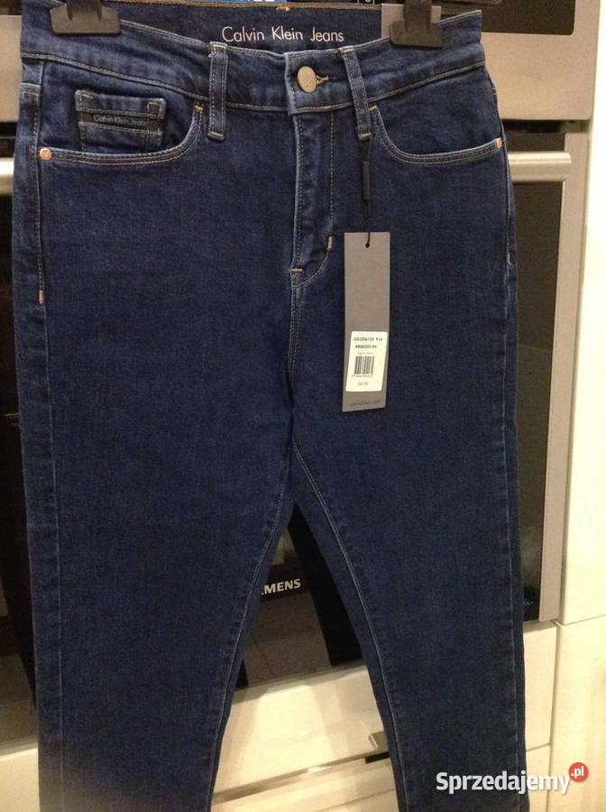 Spodnie Jeans Damskie CALVIN KLEIN XXS Skinny niebieski Nowa Sól