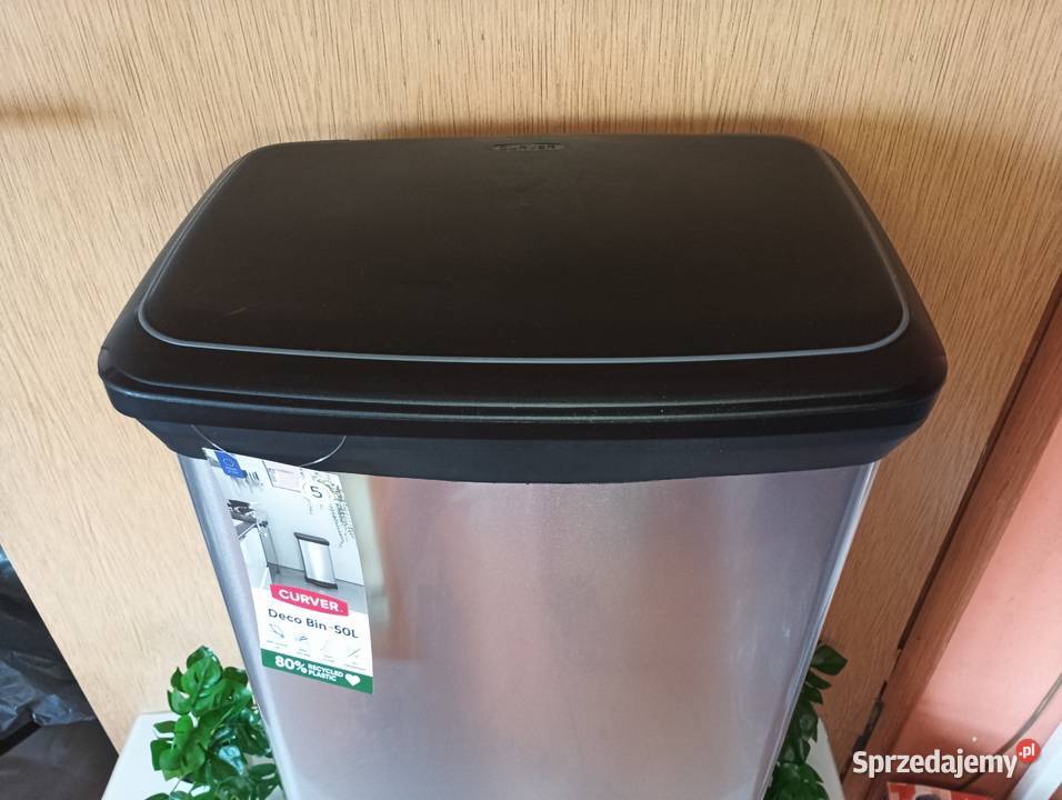 Curver kosz na śmieci z pedałem 50 l srebrny Trzcianka sprzedam