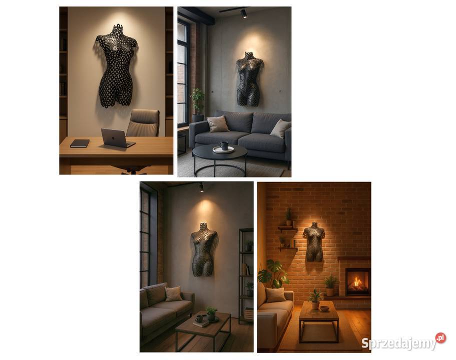 Rzeźba metal ścienna loft metaloplastyka na