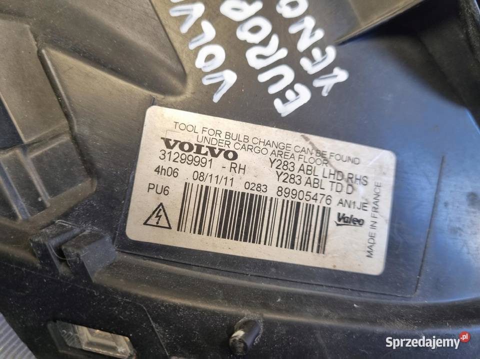LAMPA PRAWA Volvo S60 II V60 1013r PRZEDNIA osobowe