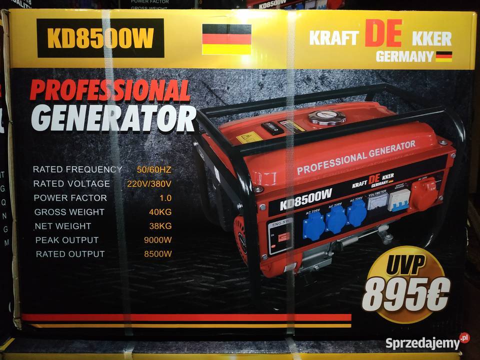 Agregat prądotwórczy 3kW 35 38kW Kraftdele KD125 380V Ostrowiec Świętokrzyski sprzedam