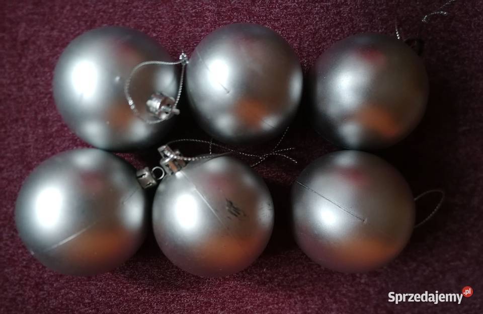 Bombki srebrne nietłukące sztuk 6Ozdoby Łódź