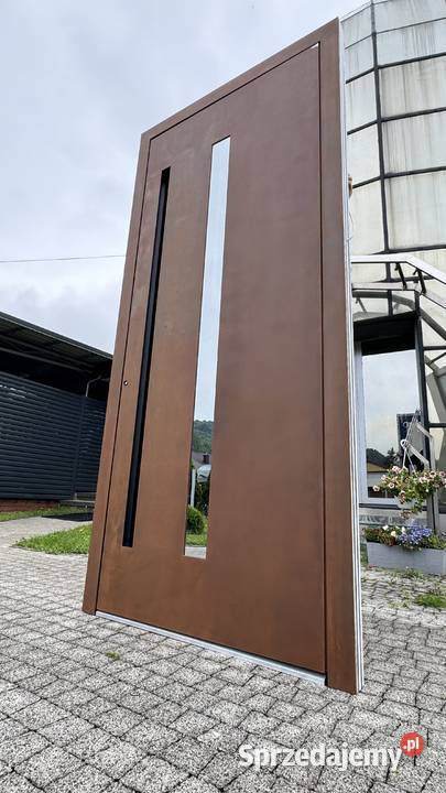 Drzwi wejściowe aluminiowe corten na wymiar Drzwi zewnętrzne Budowa Nowy Sącz