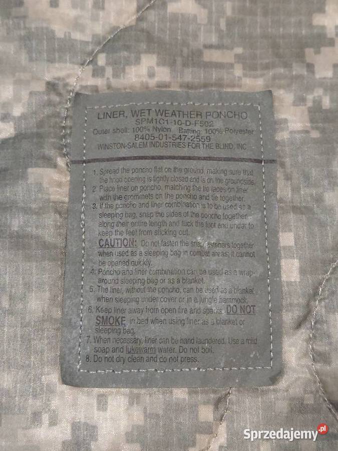 Poncho liner podpinka UCP woobie 2 Wrocław