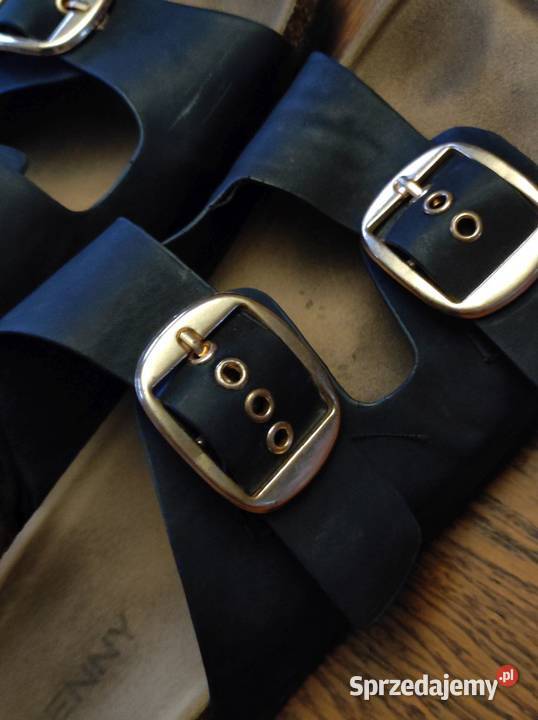 chodaki klapki loafersy złote klamry sandały 26.5cm Kielce sprzedam