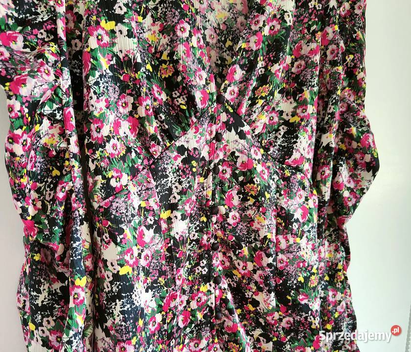 Bluzka Vero Moda XS 34 S 36 satynowa guziki