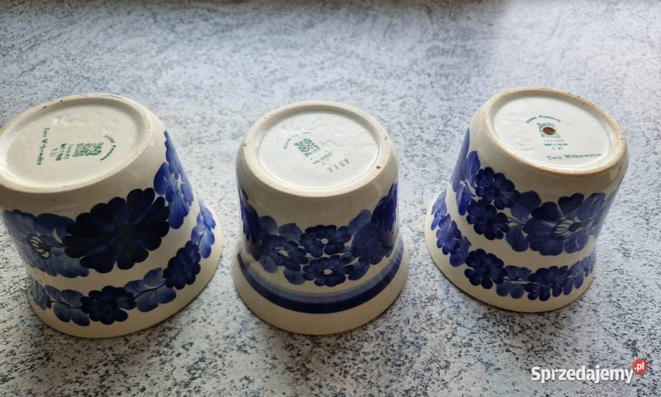 Zestaw 13 OZDÓB z fajansuWłocławek Koło Lublin