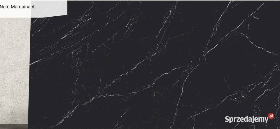 Spiek kwarcowy Nero Marquina gr 6 mm poler Warszawa