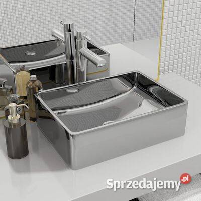 vidaXL Umywalka 41x30x12 ceramiczna