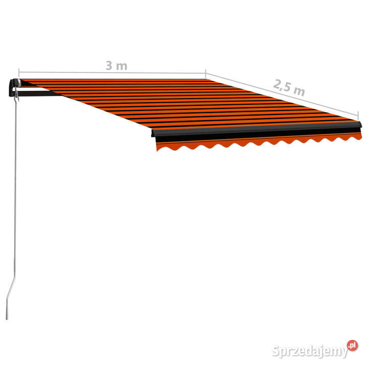 Ręcznie zwijana markiza z LED 300x250 mazowieckie