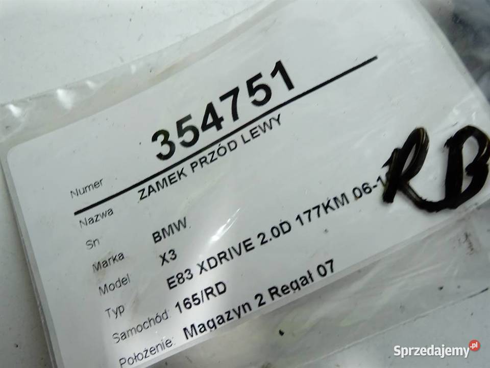 ZAMEK PRZÓD LEWY BMW E83 Kombi 0311 podkarpackie