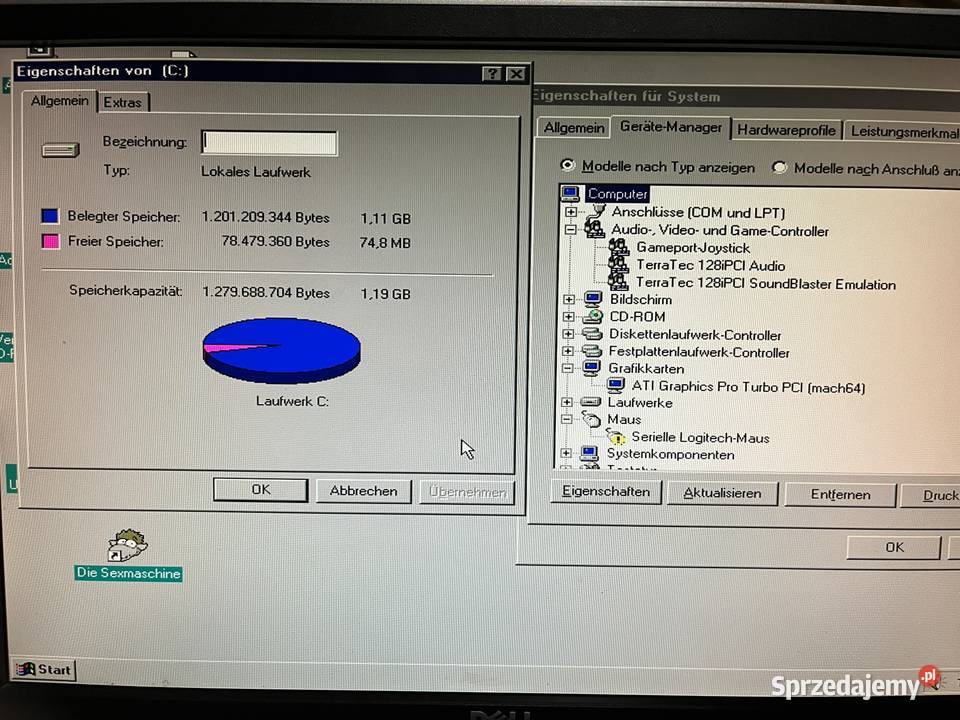 Zabytkowy komputer PC AT Proline Pentium 133MHz małopolskie Brzana