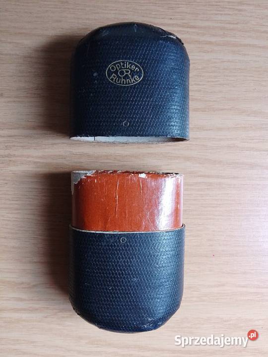 Przedwojenne etui Optiker Ruhnke Berlin z lat 20 Pszczyna