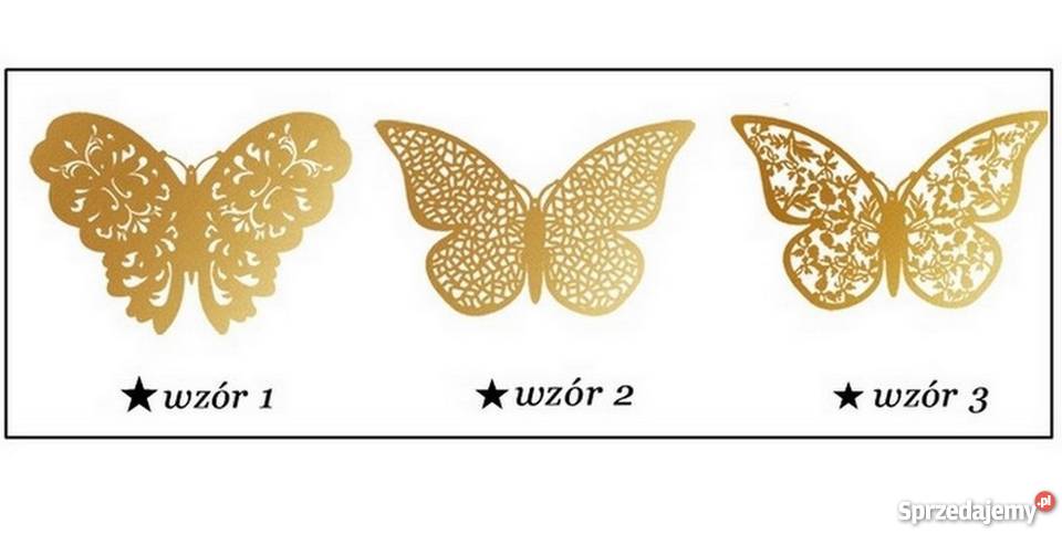 Motylki 3D naklejki dekoracja ślub motyle Wrocław