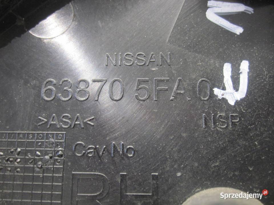 NISSAN MICRA V K14 19r zaślepka trójkąt błotnika