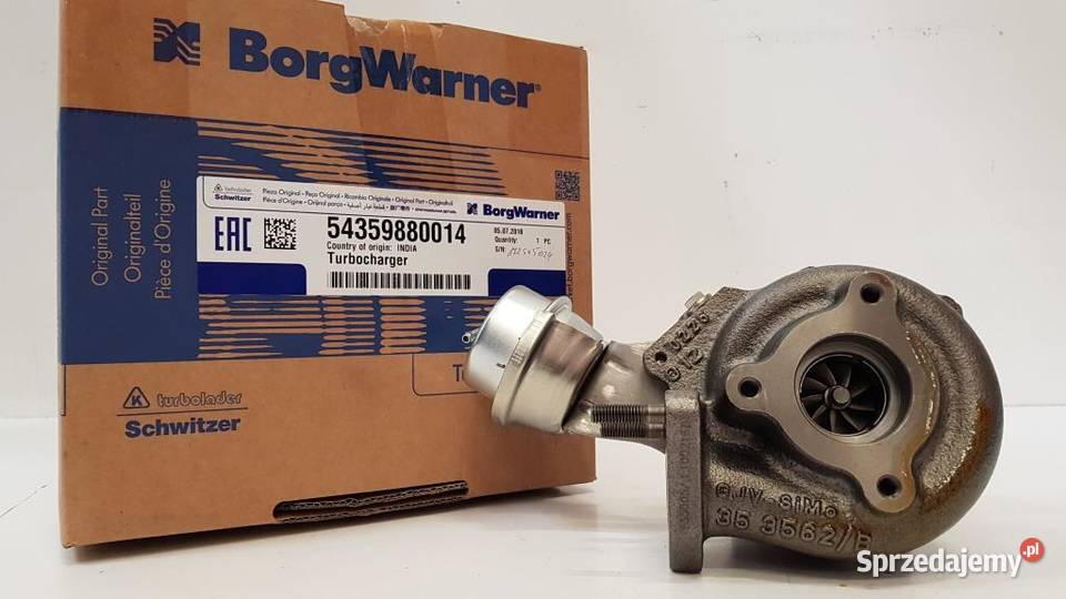 Turbosprężarka BorgWarner KKK 54359880014 Turbosprężarki mazowieckie Siedlce