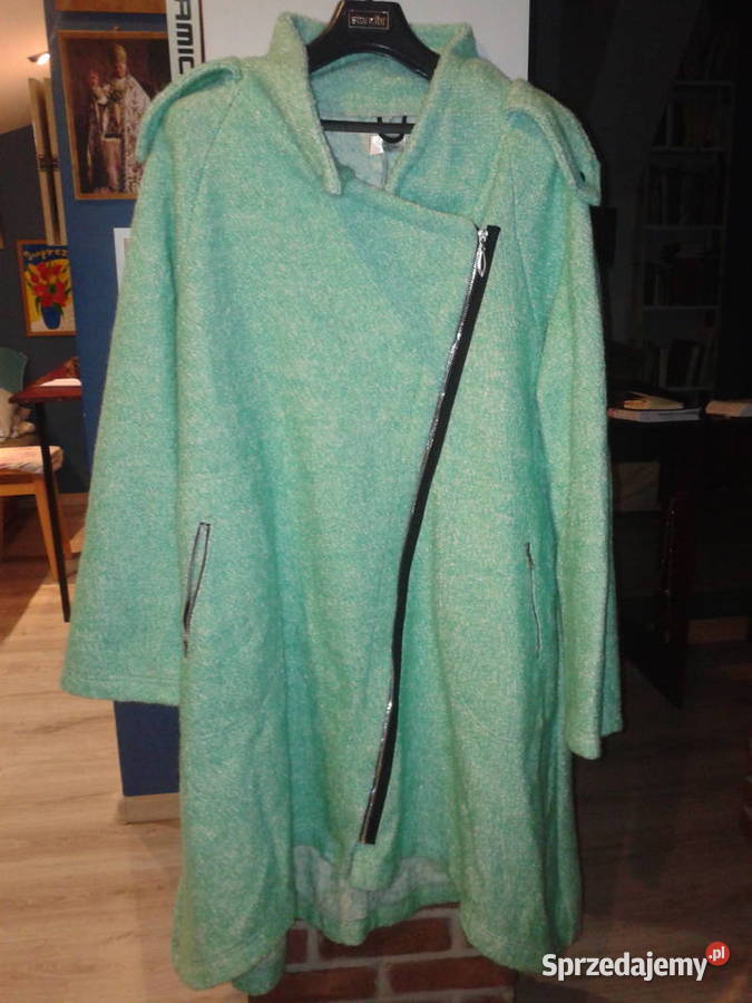 KONKRET Fashion DAMSKI płaszcz miętowy narzutka łódzkie Łódź