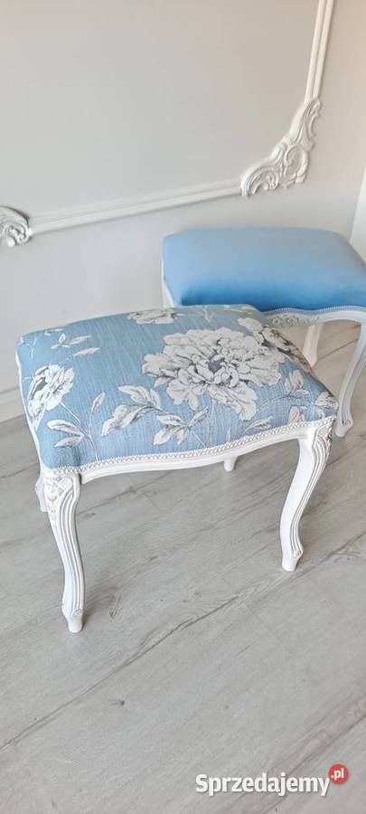Stylowa pufa podnóżek stołektaboret Shabby Chic 34cm sprzedam