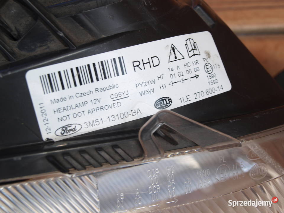 Ford C lampa prawa przód 2003 2007r europa Oświetlenie Kalisz