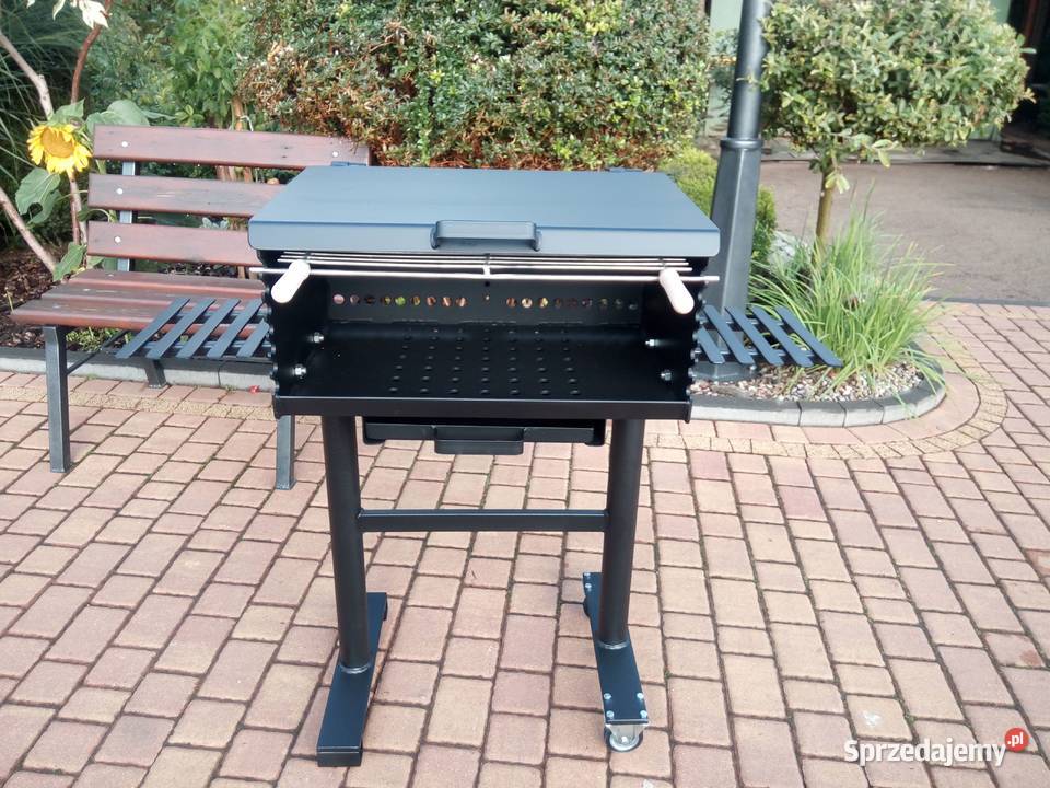 Grill ogrodowy z popielnikiem wysówanym blacha 4