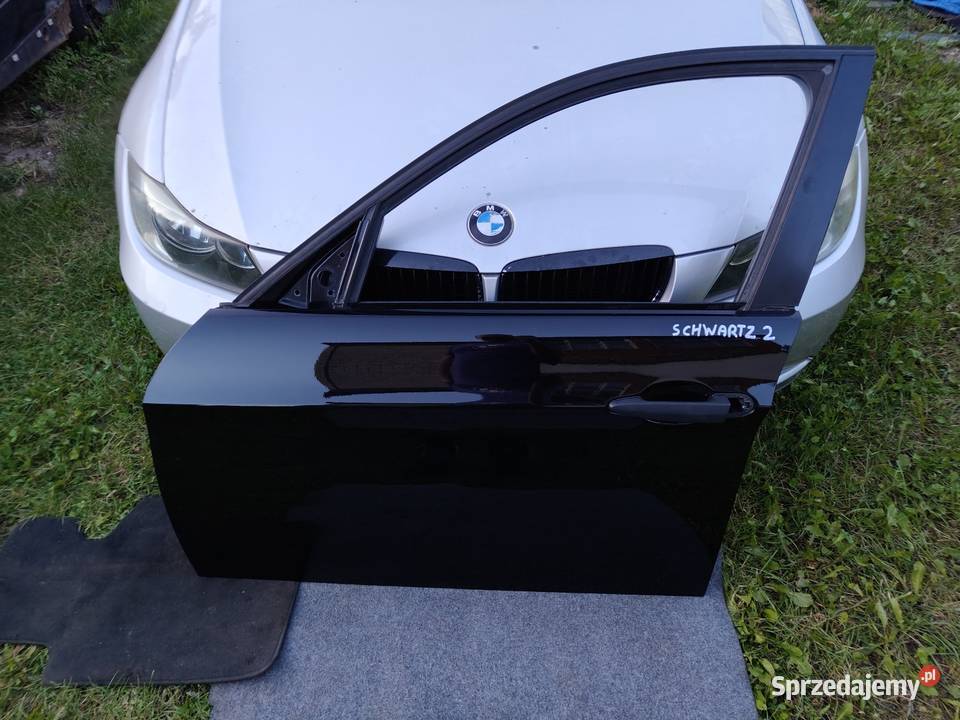 Bmw e90 drzwi przednie lewe czarne schwarz2 Aleksandrów Łódzki