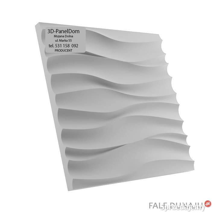Panel gipsowy 3D Fale Dunaju małopolskie