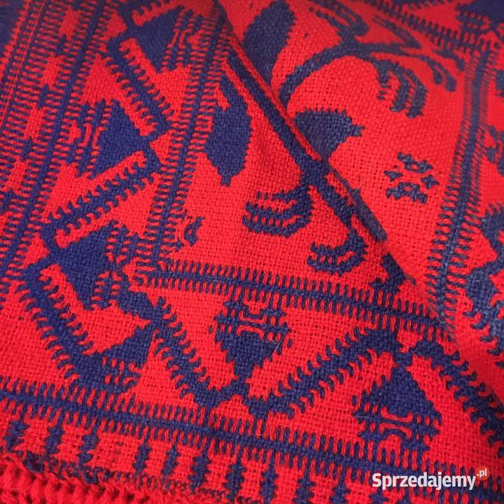 Narzuta wełniana 2 warstwowa PRL Warszawa