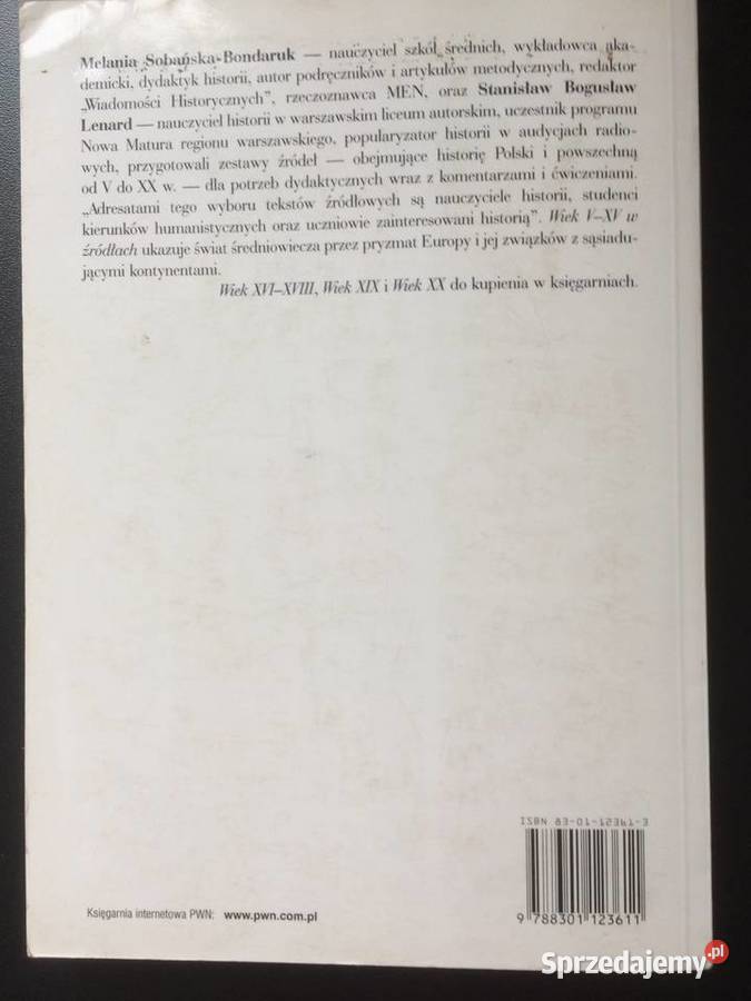 3319 Wiek V XV W Źródłach Szczecin