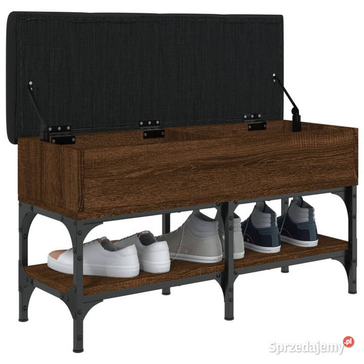 Ławka na buty brązowy dąb 82x32x45 WM835176 Warszawa