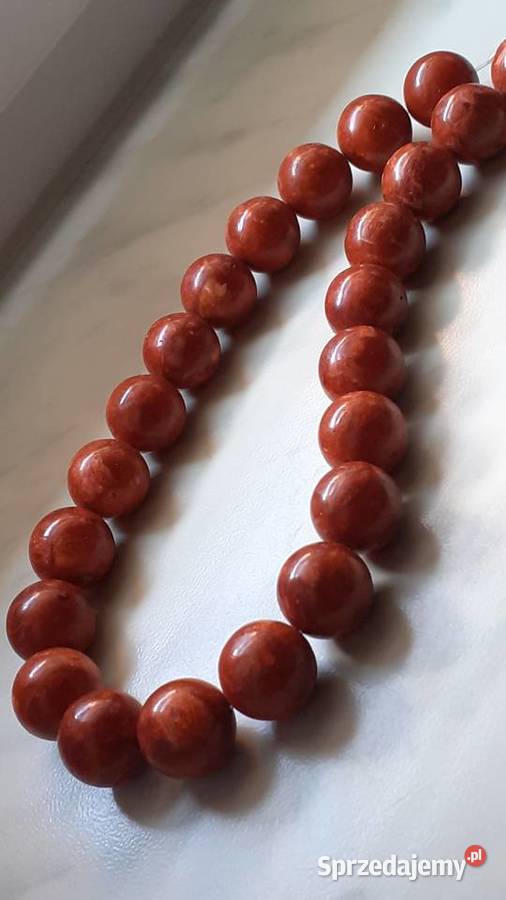 Naszyjnik koral duże kule Zegarki i Biżuteria