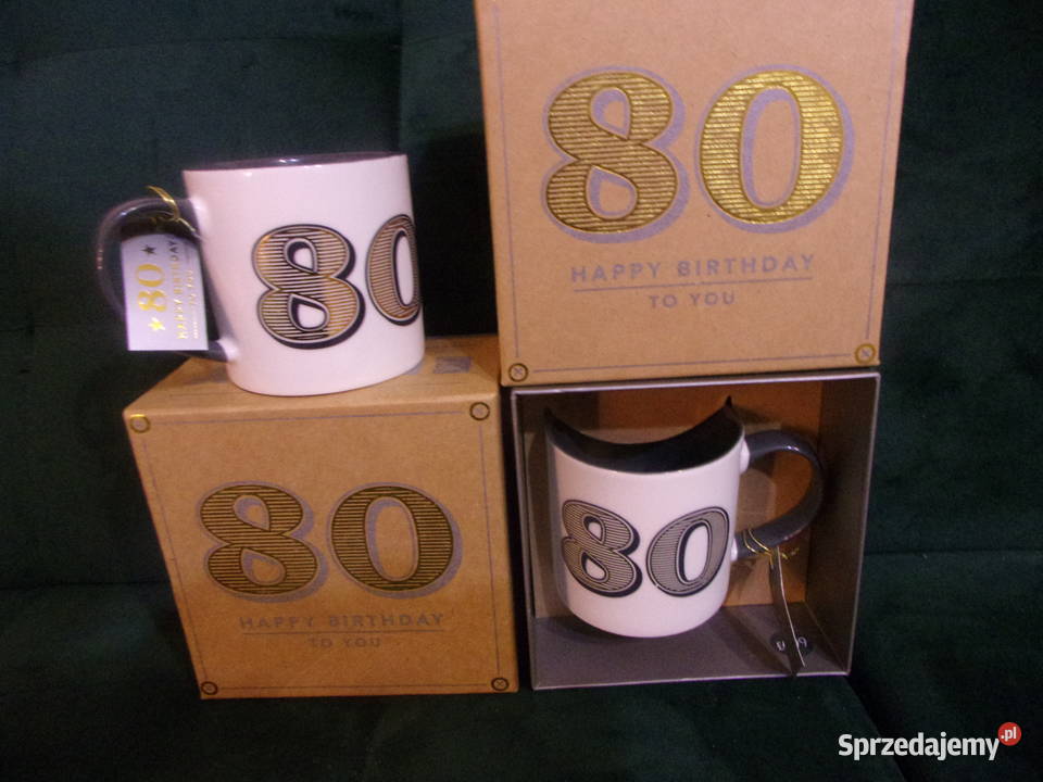 Super prezent angielski KUBEK na 80 URODZINY Warszawa