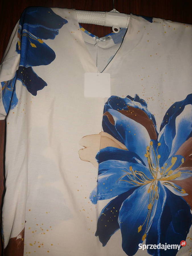 włoska spodnie i bluzka letnia kwiaty wiskoza Wrocław