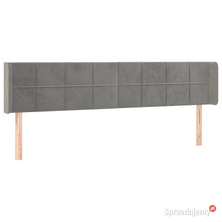 Zagłówek do łóżka z LED jasnoszary 183x16x7888 Ramy i stelaże Warszawa