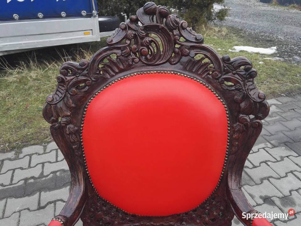 Komplet Rzeźbiony 31 Neorenesansowy Całkowicie skóra Kozy