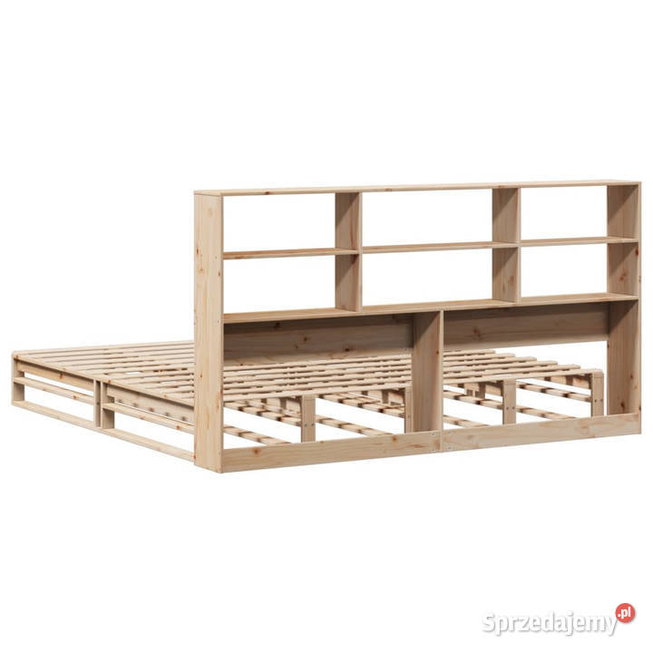 Łóżko z regałem bez materaca lite drewno 180x200 mazowieckie Warszawa
