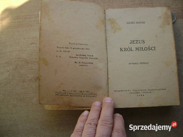 Starocie z PRL Dewocjonalia Ojciec Mateo z 1946 Gdynia