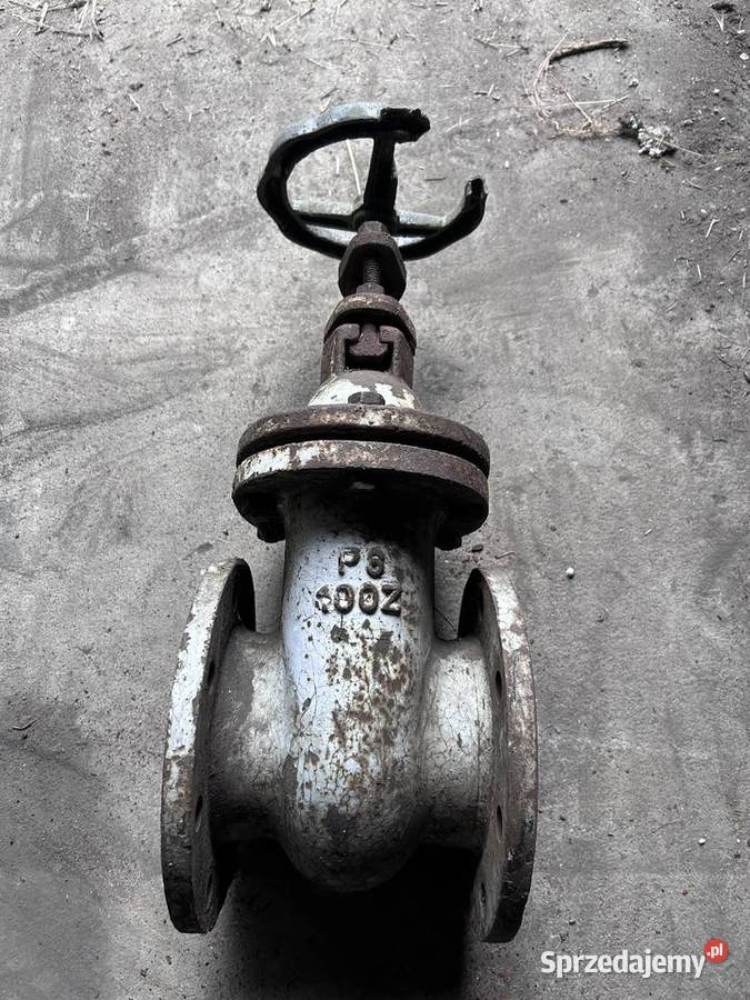 Zasuwa klinowa DN 80 demontażu szklarni Zawory wielkopolskie Śmigiel