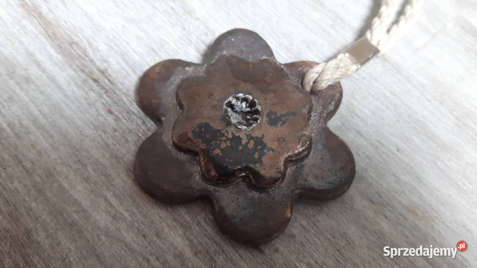 Naszyjnik ceramiczny ręcznie wykonany Otwock