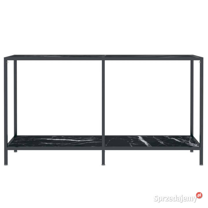 Stolik konsolowy czarny 140x35x755 szkło Stoły Warszawa
